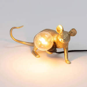 Seletti Mouse Lamp Lop Gold